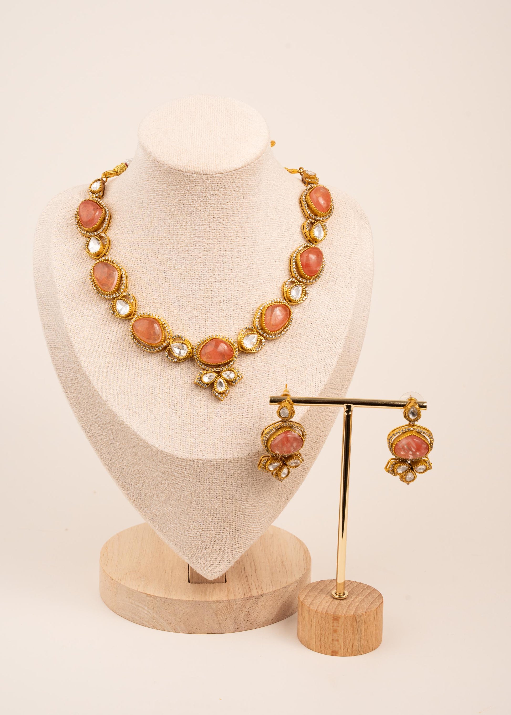 Sabyasachi Style Moissanite Kundan Necklace/ Bridal Statement Jewelry/ Indian Jewelry/ Bollywood Jewellery/ Kundan Statement Necklace Set (etsy image id: 7944650959)