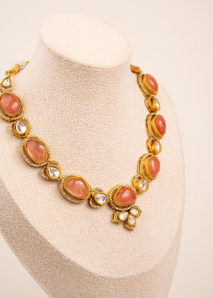 Sabyasachi Style Moissanite Kundan Necklace/ Bridal Statement Jewelry/ Indian Jewelry/ Bollywood Jewellery/ Kundan Statement Necklace Set (etsy image id: 7944650971)