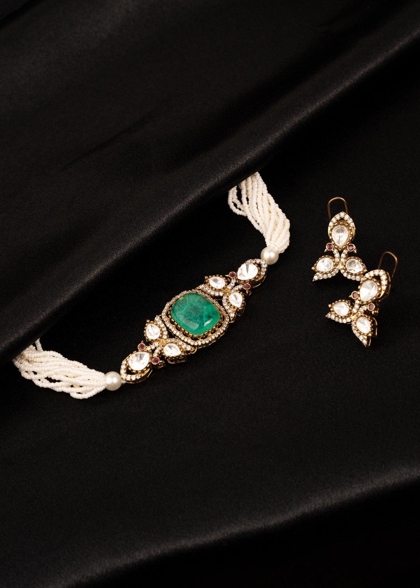 High Quality Kundan Choker Set/ Bridal Jewelry Set/ Indian Jewelry/ Wedding Necklace Set for Women/ Indian Kundan Choker Set (etsy image id: 7944671315)