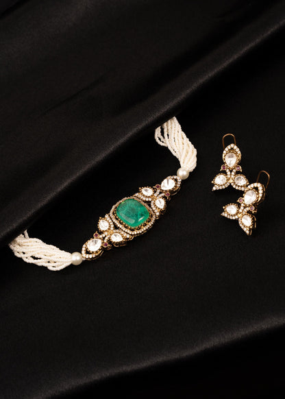 High Quality Kundan Choker Set/ Bridal Jewelry Set/ Indian Jewelry/ Wedding Necklace Set for Women/ Indian Kundan Choker Set (etsy image id: 7944671315)