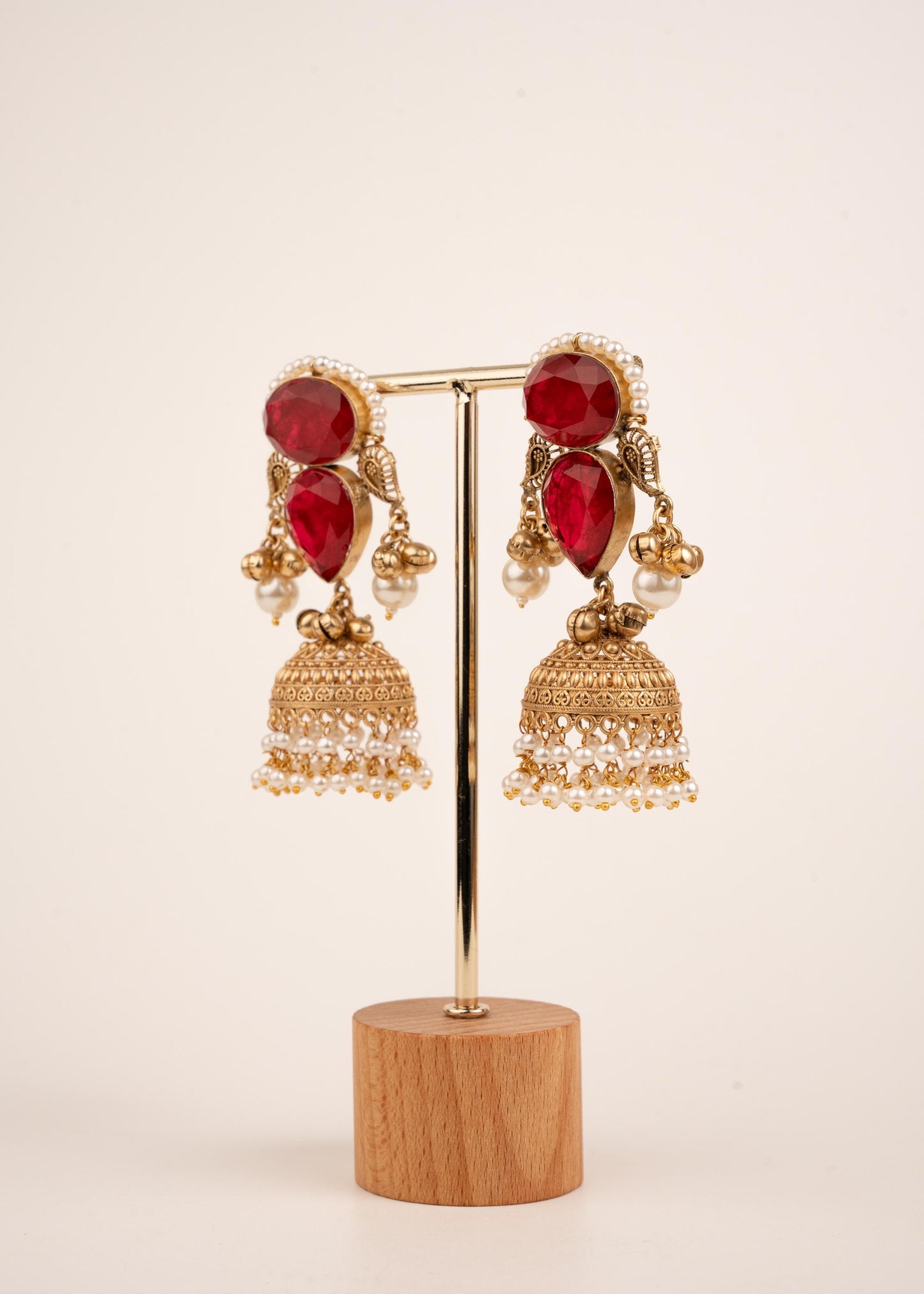 Premium Quality kundan Kashmiri Earrings/ Kashmiri Indian Jewelry/ Ghugroo Earrings/ Gold Plated Earrings/ Statement Earrings/ Jhumkas (etsy image id: 7974122562)