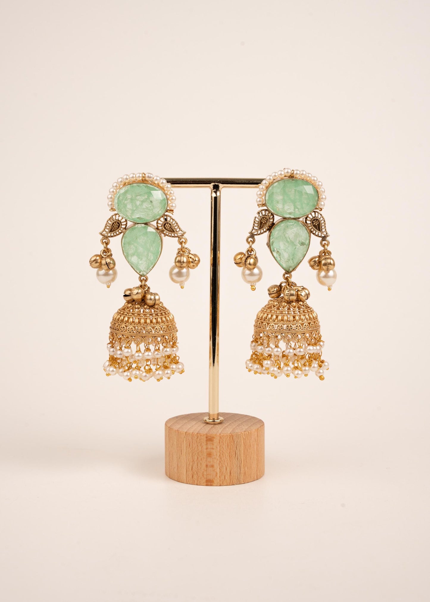 Premium Quality kundan Kashmiri Earrings/ Kashmiri Indian Jewelry/ Ghugroo Earrings/ Gold Plated Earrings/ Statement Earrings/ Jhumkas (etsy image id: 7974123366)