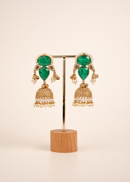 Premium Quality kundan Kashmiri Earrings/ Kashmiri Indian Jewelry/ Ghugroo Earrings/ Gold Plated Earrings/ Statement Earrings/ Jhumkas (etsy image id: 7974128022)