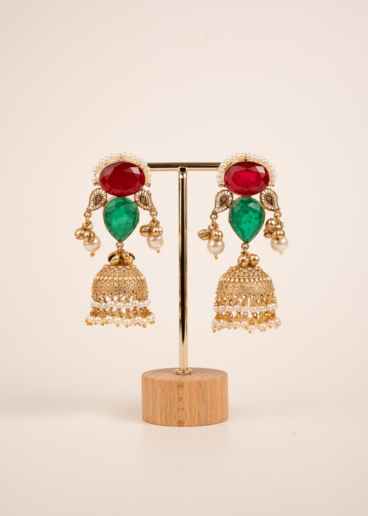 Premium Quality kundan Kashmiri Earrings/ Kashmiri Indian Jewelry/ Ghugroo Earrings/ Gold Plated Earrings/ Statement Earrings/ Jhumkas (etsy image id: 7974129548)