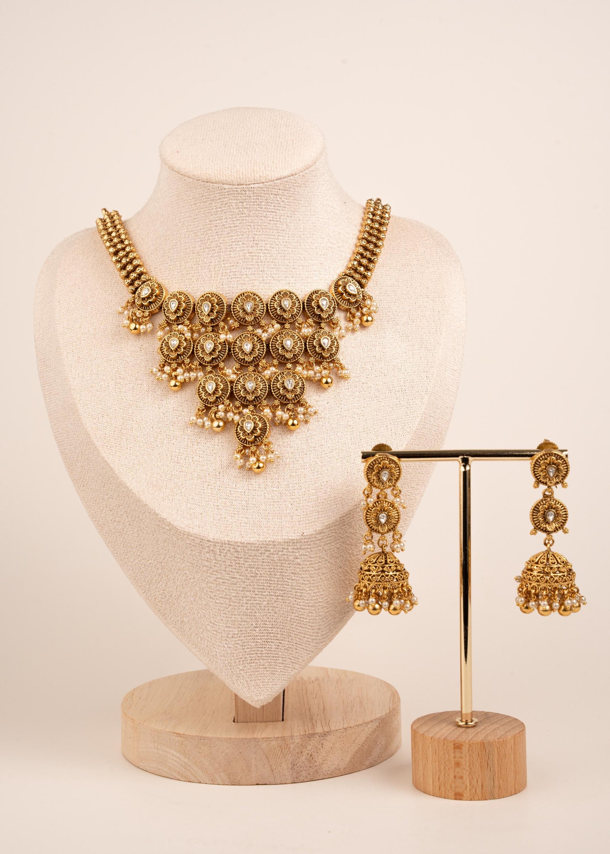 High Quality Gold Plated Kundan Necklace Set/ Indian Wedding Jewelry/ Traditional/ Multi/ Pakistani Jewelry/ Bridal Statement Necklace (etsy image id: 7974265388)