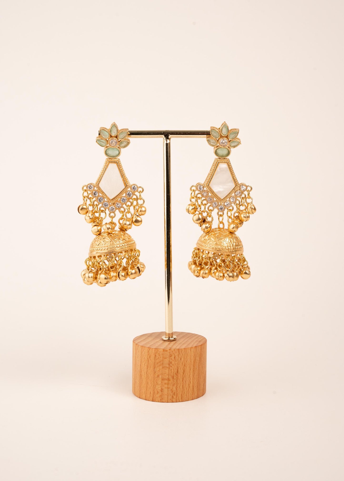 High Quality Kashmiri Earrings/ Ethnic Indian Jewelry/ Ghungroo Earrings/ Bridal Accessories/ Long Earrings/ Festive Desi Earrings/ Pink (etsy image id: 7995596476)