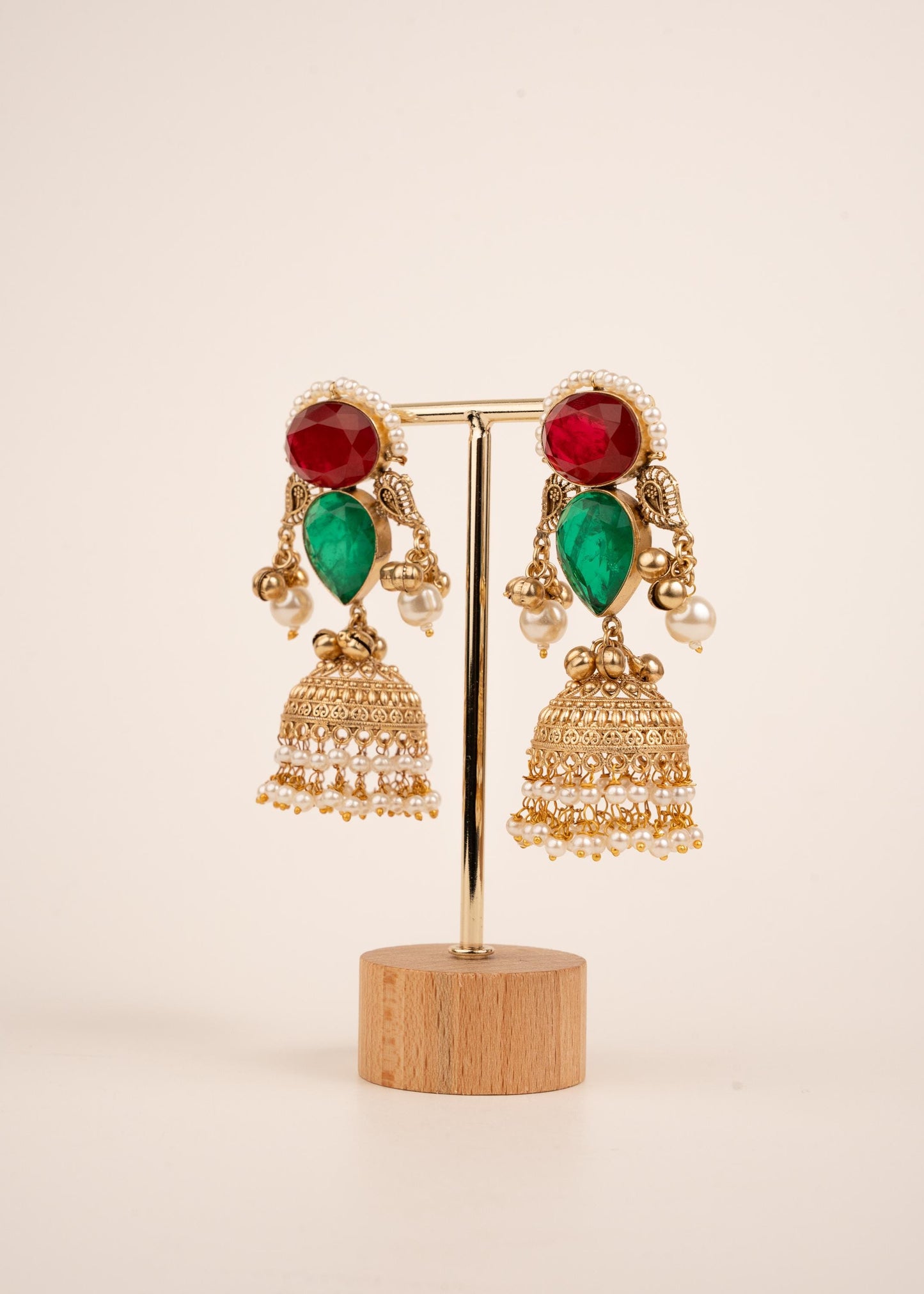 Premium Quality kundan Kashmiri Earrings/ Kashmiri Indian Jewelry/ Ghugroo Earrings/ Gold Plated Earrings/ Statement Earrings/ Jhumkas (etsy image id: 8022080301)