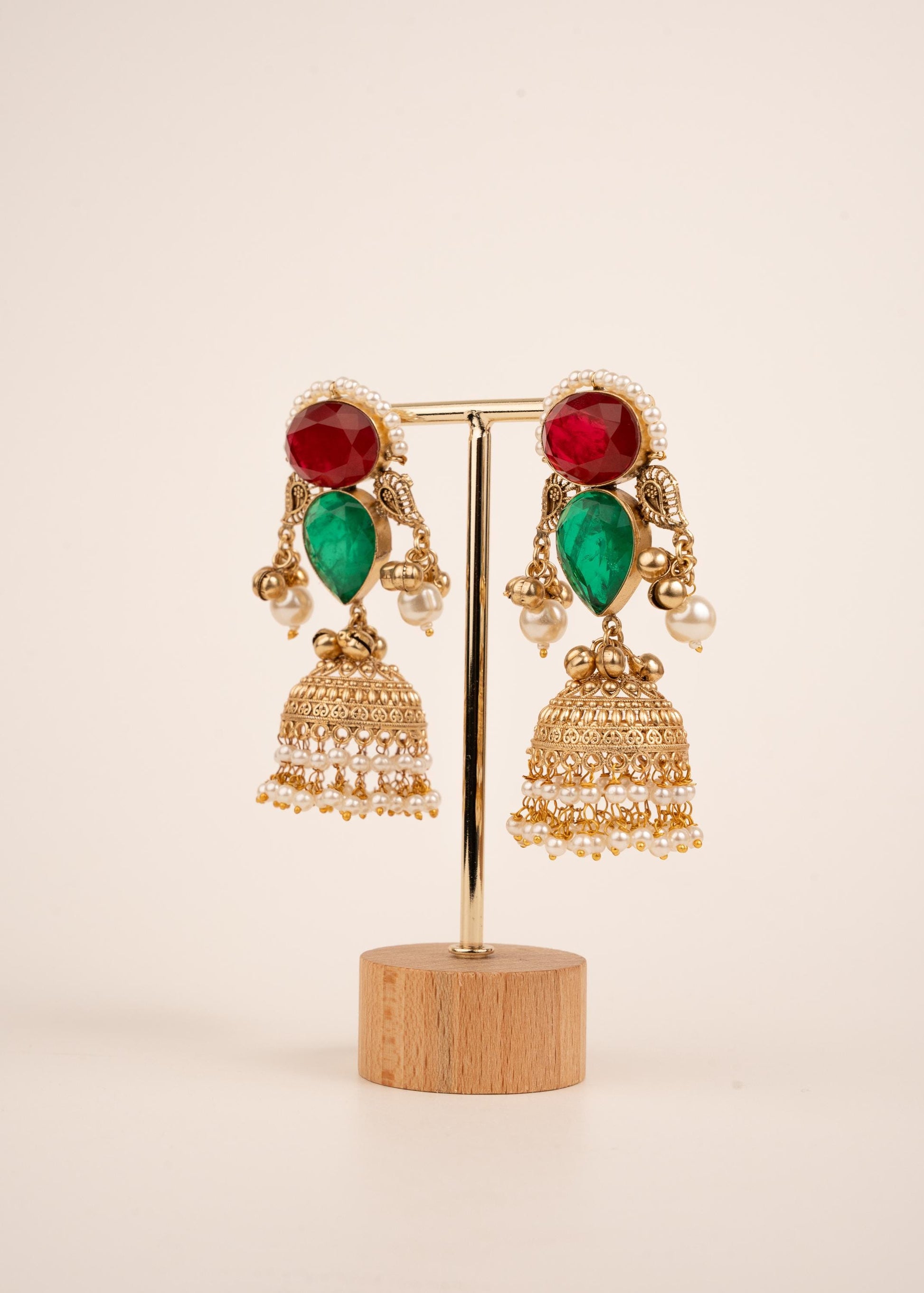 Premium Quality kundan Kashmiri Earrings/ Kashmiri Indian Jewelry/ Ghugroo Earrings/ Gold Plated Earrings/ Statement Earrings/ Jhumkas (etsy image id: 8022080301)