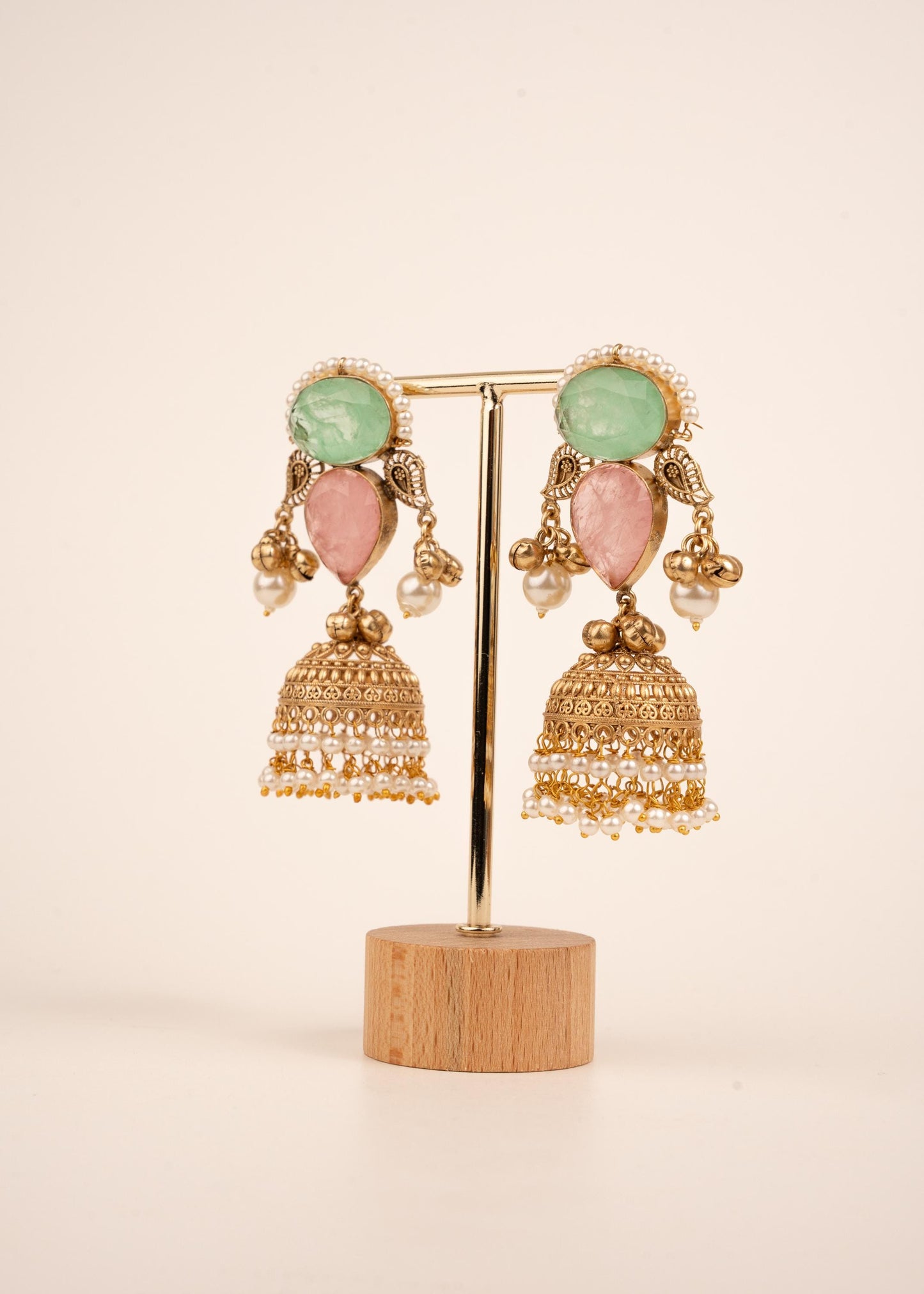 Premium Quality kundan Kashmiri Earrings/ Kashmiri Indian Jewelry/ Ghugroo Earrings/ Gold Plated Earrings/ Statement Earrings/ Jhumkas (etsy image id: 8022081367)