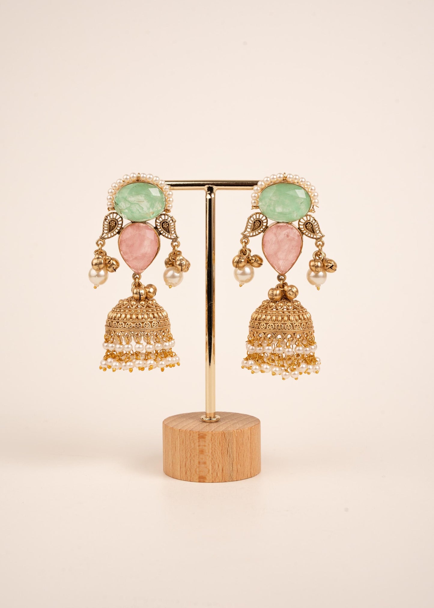 Premium Quality kundan Kashmiri Earrings/ Kashmiri Indian Jewelry/ Ghugroo Earrings/ Gold Plated Earrings/ Statement Earrings/ Jhumkas (etsy image id: 8022081369)
