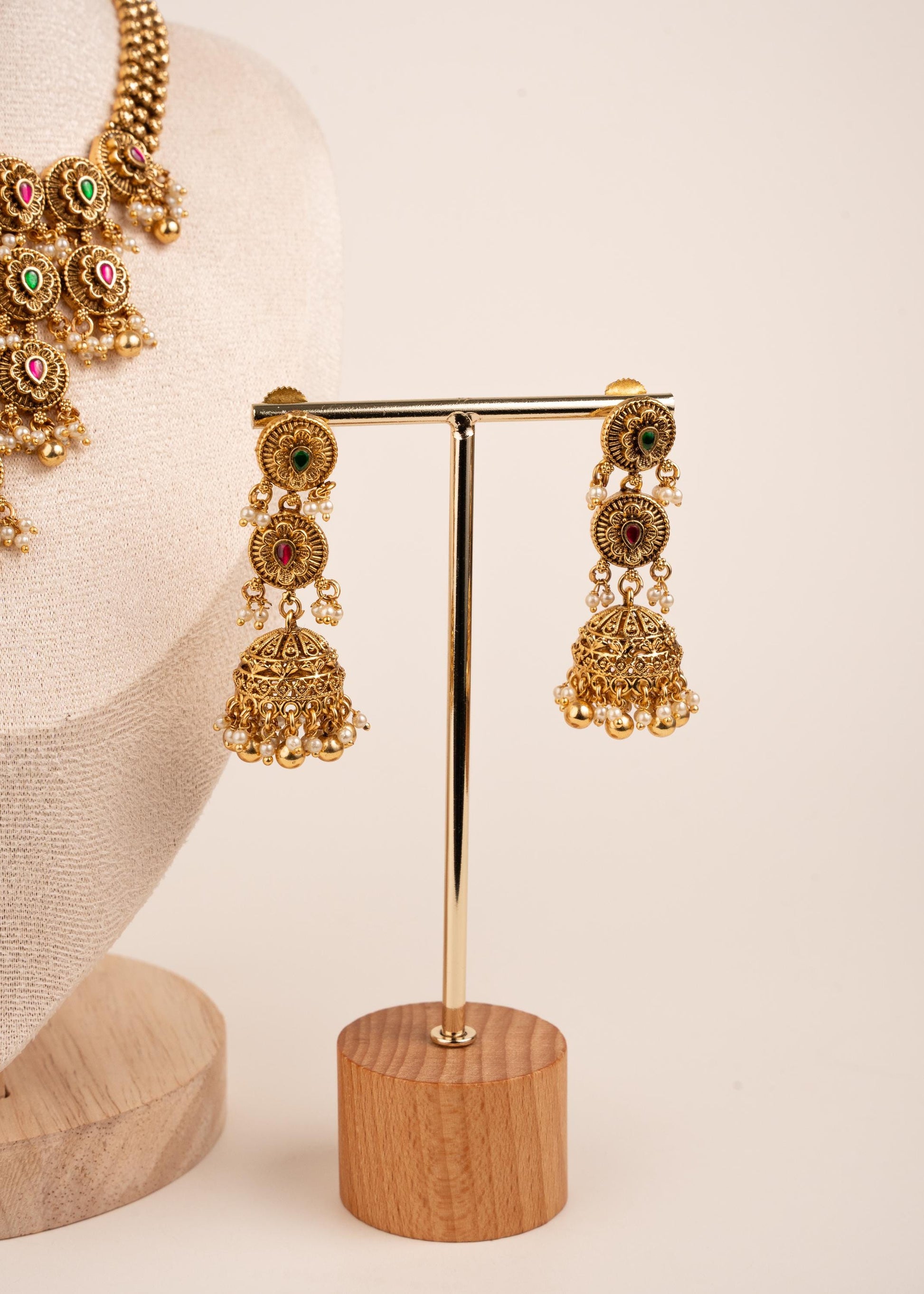 High Quality Gold Plated Kundan Necklace Set/ Indian Wedding Jewelry/ Traditional/ Multi/ Pakistani Jewelry/ Bridal Statement Necklace (etsy image id: 8022224349)
