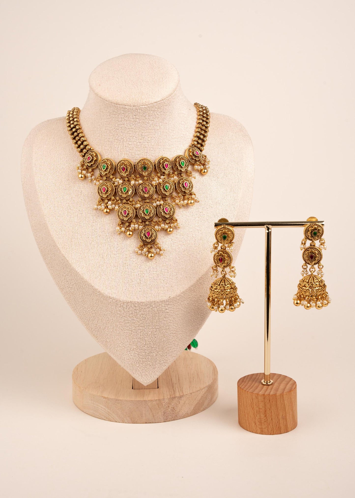 High Quality Gold Plated Kundan Necklace Set/ Indian Wedding Jewelry/ Traditional/ Multi/ Pakistani Jewelry/ Bridal Statement Necklace (etsy image id: 8022224379)