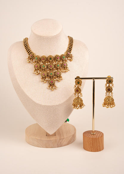 High Quality Gold Plated Kundan Necklace Set/ Indian Wedding Jewelry/ Traditional/ Multi/ Pakistani Jewelry/ Bridal Statement Necklace (etsy image id: 8022224379)