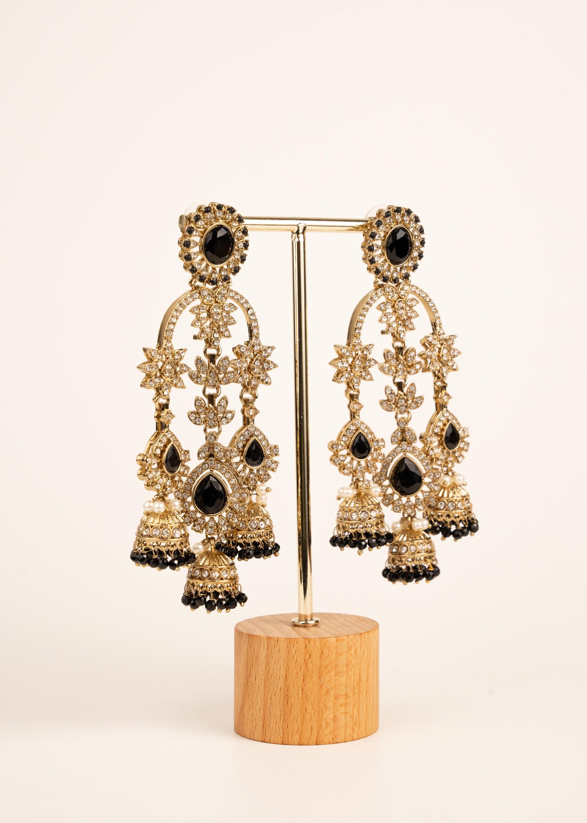 Indian Kundan Moissanite Earrings/ Gold Plated Statement Earrings/ Indian Jewelry/ Traditional Indian Bridal Earrings/ Bridal Wear Jewelry