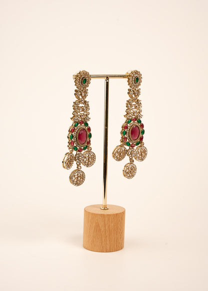 Royal Kundan Chandelier Earrings/ Maharani Style Chandelier Earrings/ Statement Earrings/ Oversized Wedding Earrings/ Traditional Earrings