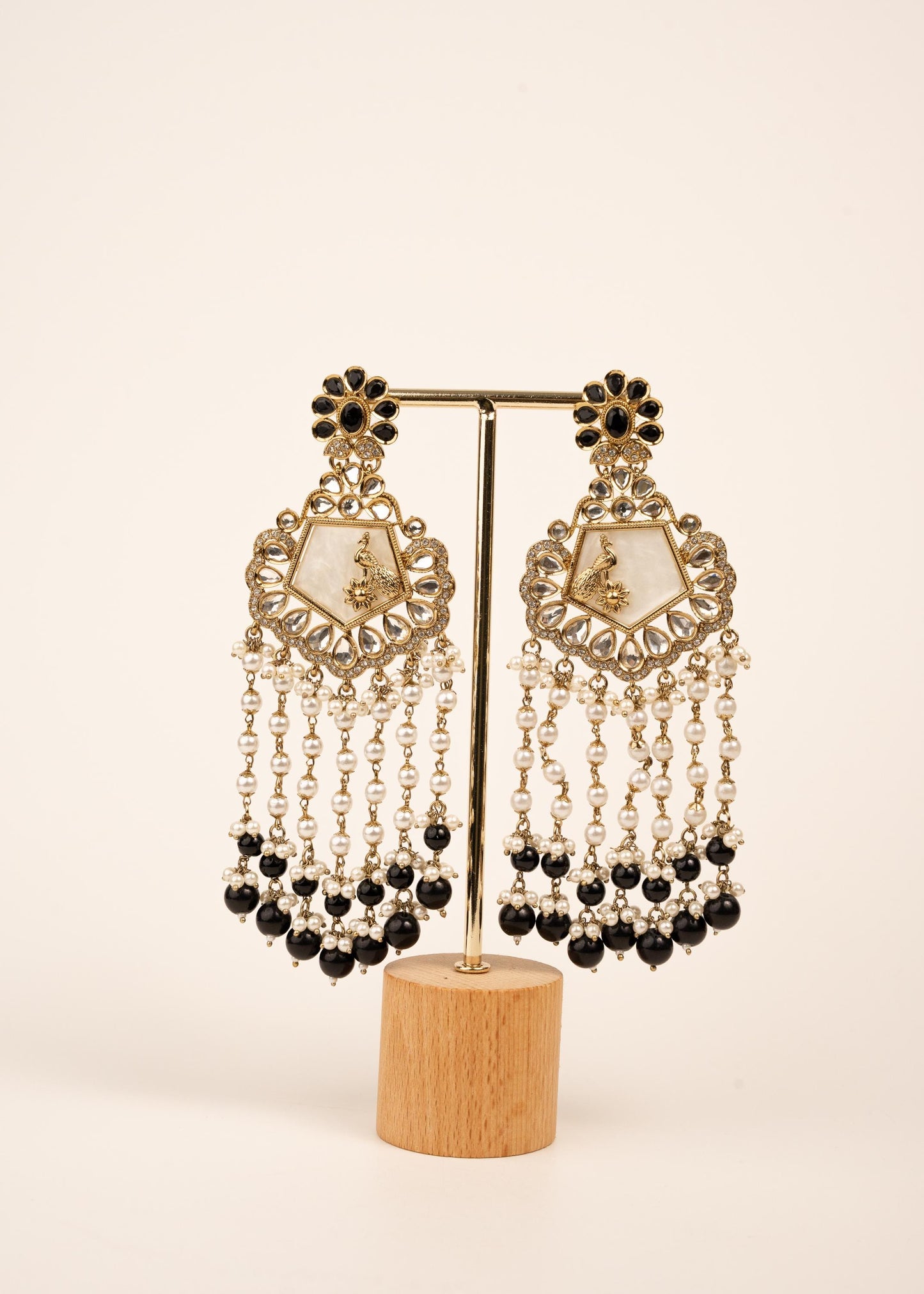 High Quality Polki Kundan Earrings/ Peacock Earrings/ Antique Kundan Polki Jhumkas/ Pearl Earrings/ Statement Earrings/ Mint/ Reception/