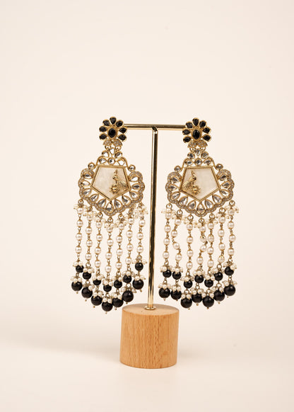 High Quality Polki Kundan Earrings/ Peacock Earrings/ Antique Kundan Polki Jhumkas/ Pearl Earrings/ Statement Earrings/ Mint/ Reception/