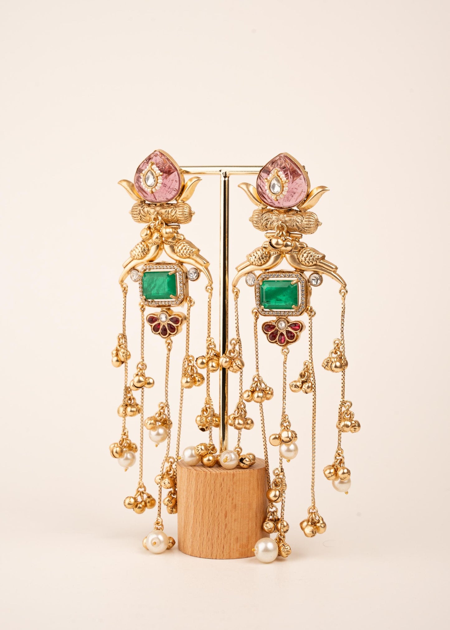 Viral Kashmiri Earrings/ Ghungroo Earrings/ Kashmiri Jhumkas/ Indian Jewelry/ Statement Earrings/ Long Kashmiri Earrings (etsy image id: 8043303453)