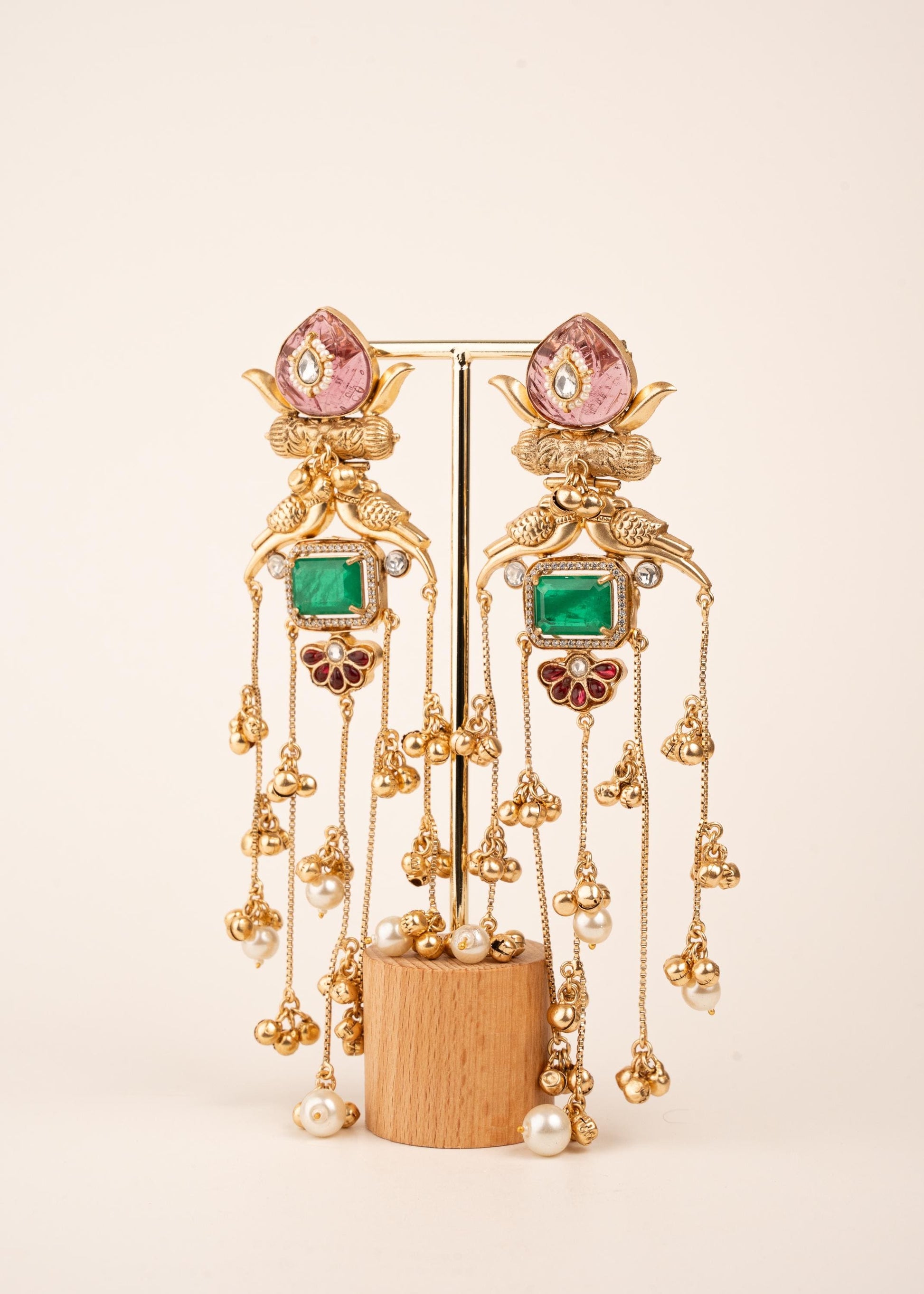 Viral Kashmiri Earrings/ Ghungroo Earrings/ Kashmiri Jhumkas/ Indian Jewelry/ Statement Earrings/ Long Kashmiri Earrings (etsy image id: 8043303453)