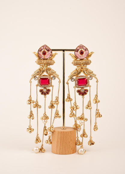 Viral Kashmiri Earrings/ Ghungroo Earrings/ Kashmiri Jhumkas/ Indian Jewelry/ Statement Earrings/ Long Kashmiri Earrings (etsy image id: 8043306893)