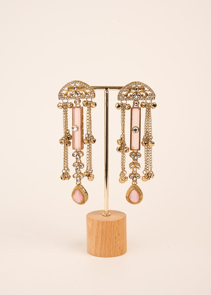 Premium Ghungroo Earrings/ Indian Jewelry/ Kashmiri Style Earrings/ Festive Wear/ Statement Earrings/ Indian Bridal Jewelry/ Ruby/ Green