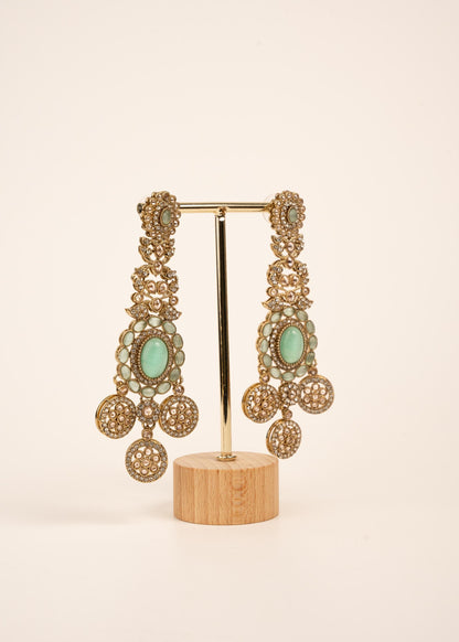 Royal Kundan Chandelier Earrings/ Maharani Style Chandelier Earrings/ Statement Earrings/ Oversized Wedding Earrings/ Traditional Earrings