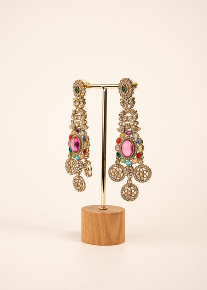 Royal Kundan Chandelier Earrings/ Maharani Style Chandelier Earrings/ Statement Earrings/ Oversized Wedding Earrings/ Traditional Earrings