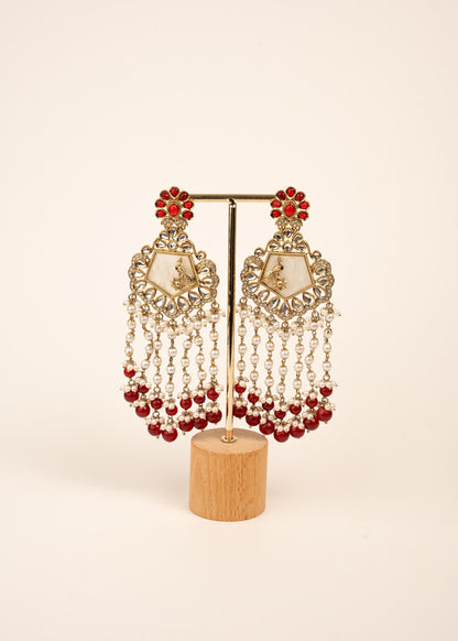 High Quality Polki Kundan Earrings/ Peacock Earrings/ Antique Kundan Polki Jhumkas/ Pearl Earrings/ Statement Earrings/ Mint/ Reception/