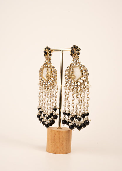 High Quality Polki Kundan Earrings/ Peacock Earrings/ Antique Kundan Polki Jhumkas/ Pearl Earrings/ Statement Earrings/ Mint/ Reception/