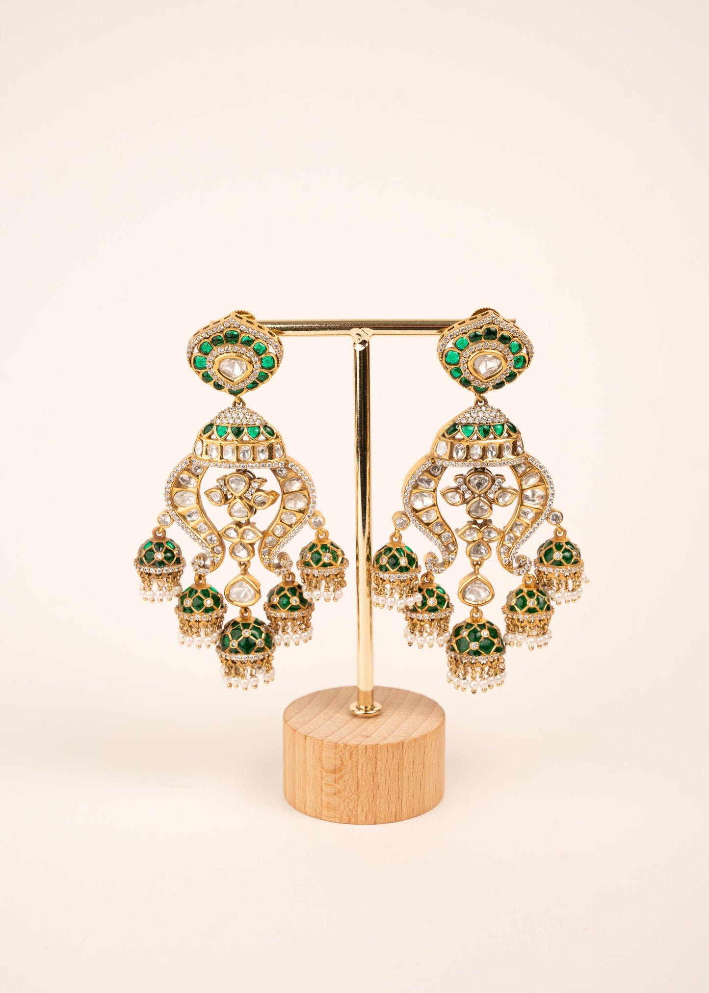 Premium Kundan Chandelier Earrings/ Indian Jewelry/ Gold Plated Bridal Statement Jewelry/ Indian Wedding Earrings/  Designer Earrings