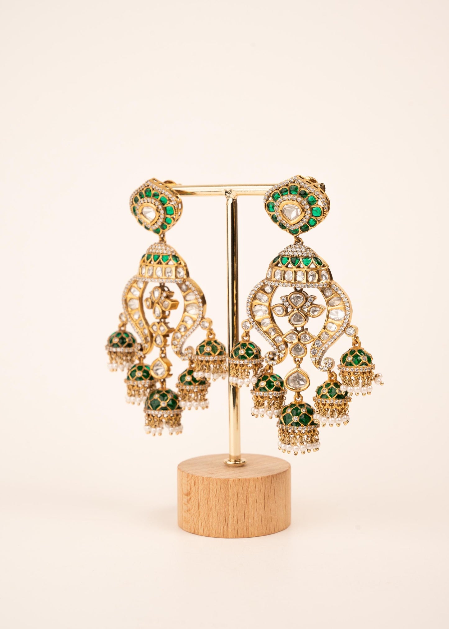Premium Kundan Chandelier Earrings/ Indian Jewelry/ Gold Plated Bridal Statement Jewelry/ Indian Wedding Earrings/  Designer Earrings