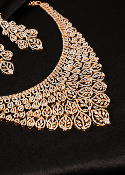 Premium Moissanite  Choker Necklace Set/ Statement Necklace/ Bridal Jewelry/ Reception Wear/ Designer Mossanite Bridal jewelry/ Reception