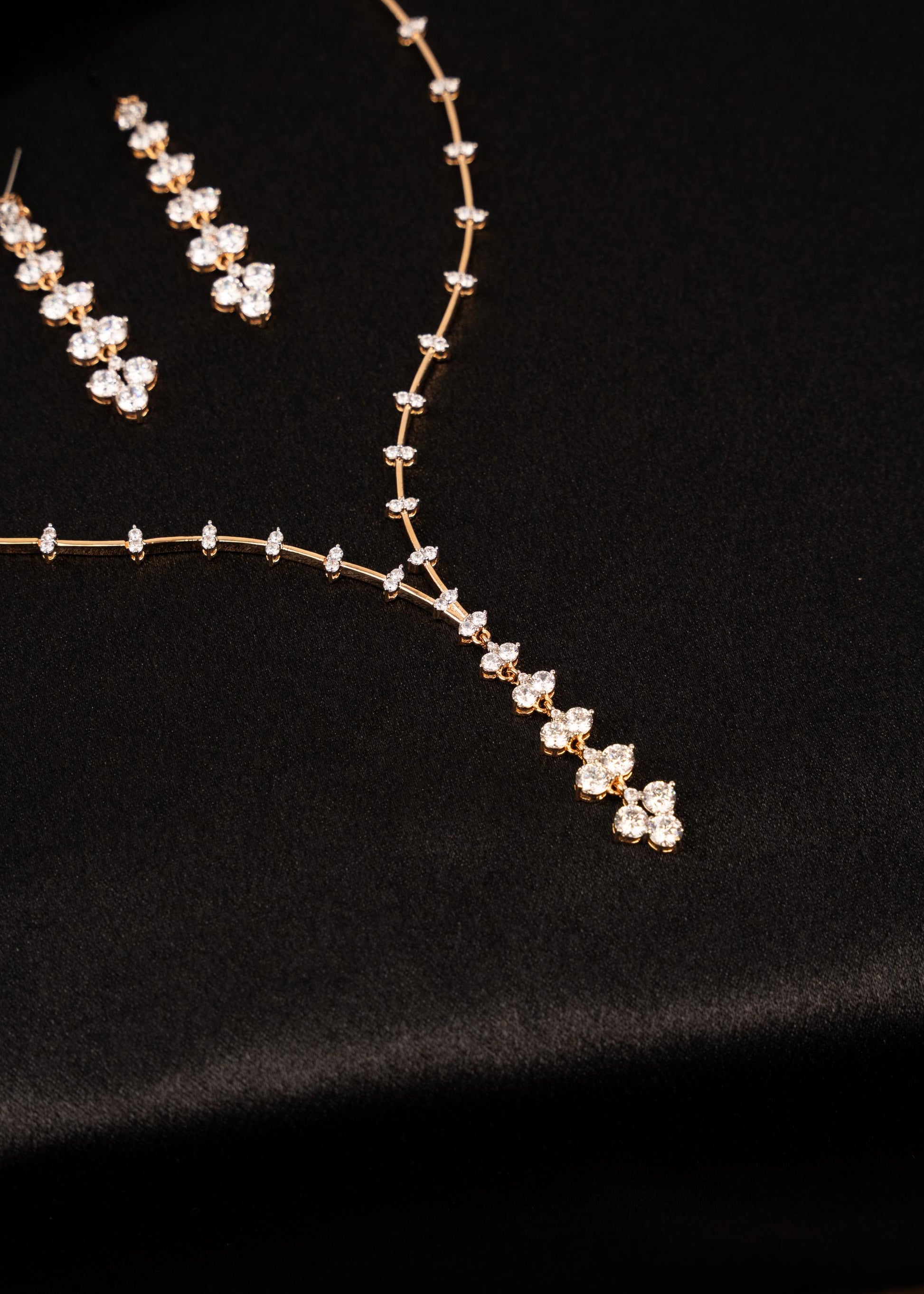 Premium Moissanite Necklace set/ Moissanite Pendant/ Wedding Jewelry/ Dainty Necklace/ Statement Necklace/ Moissanite Bridal Necklace