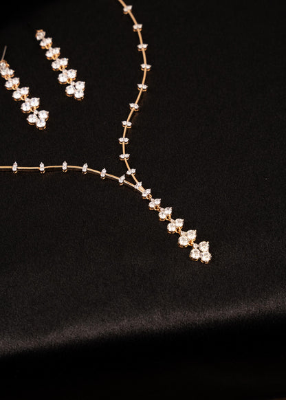 Premium Moissanite Necklace set/ Moissanite Pendant/ Wedding Jewelry/ Dainty Necklace/ Statement Necklace/ Moissanite Bridal Necklace