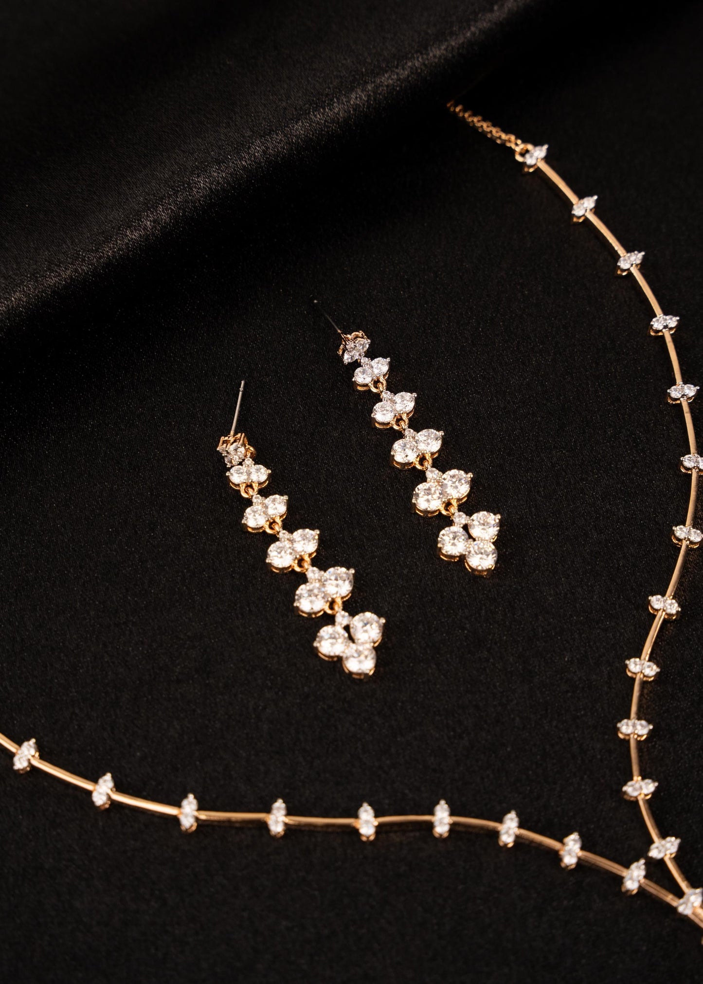 Premium Moissanite Necklace set/ Moissanite Pendant/ Wedding Jewelry/ Dainty Necklace/ Statement Necklace/ Moissanite Bridal Necklace