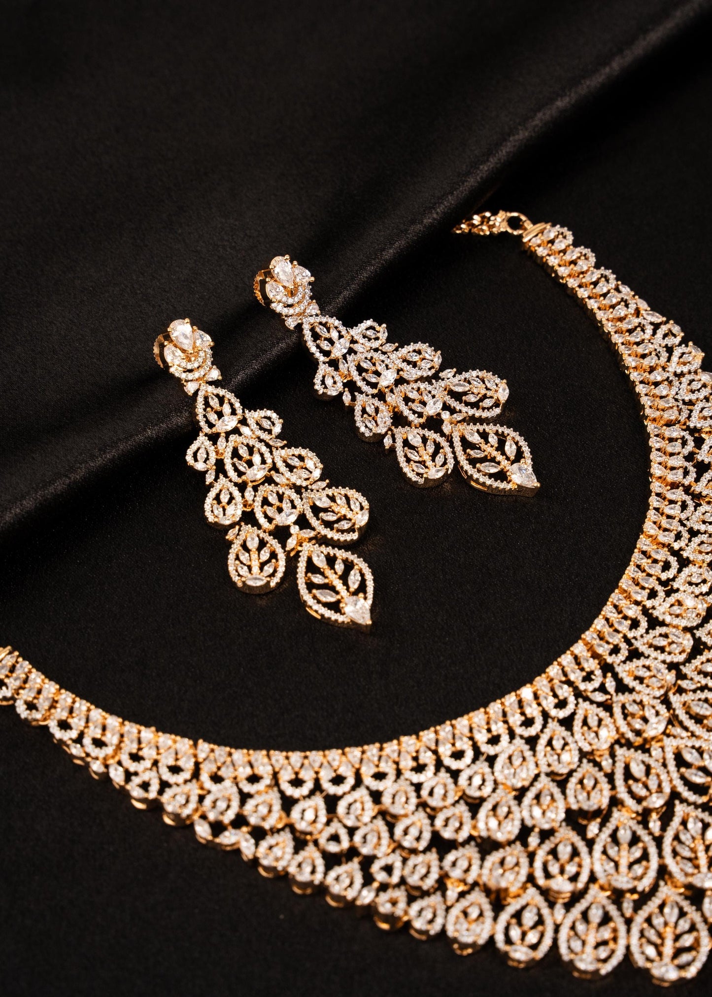 Premium Moissanite  Choker Necklace Set/ Statement Necklace/ Bridal Jewelry/ Reception Wear/ Designer Mossanite Bridal jewelry/ Reception