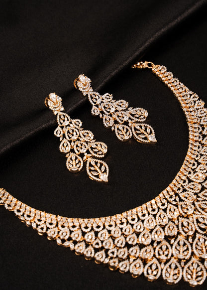 Premium Moissanite  Choker Necklace Set/ Statement Necklace/ Bridal Jewelry/ Reception Wear/ Designer Mossanite Bridal jewelry/ Reception