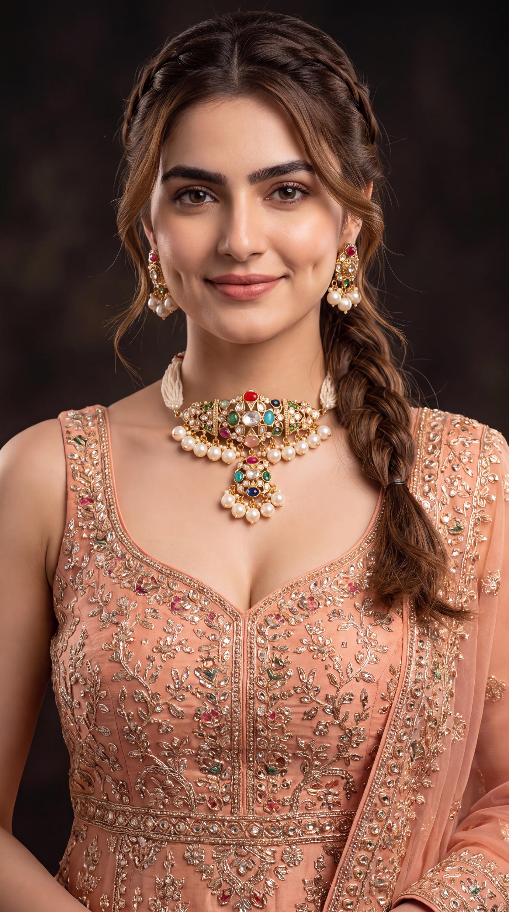 Premium Multicolor Kundan Choker Necklace Set/ Pakistani Jewelry/ Indian Jewelry/ Pearl Drop Necklace/ Festive Wear/ Wedding Jewelry/ Ruby
