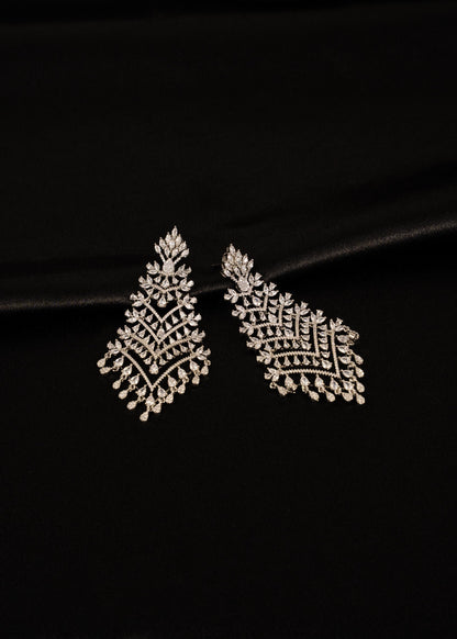 Exclusive American Diamond Earrings/ Bridal Jewelry/ Indian Earrings/ Reception Wear/ CZ Earrings/ Wedding Earrings/ Designer Jewelry