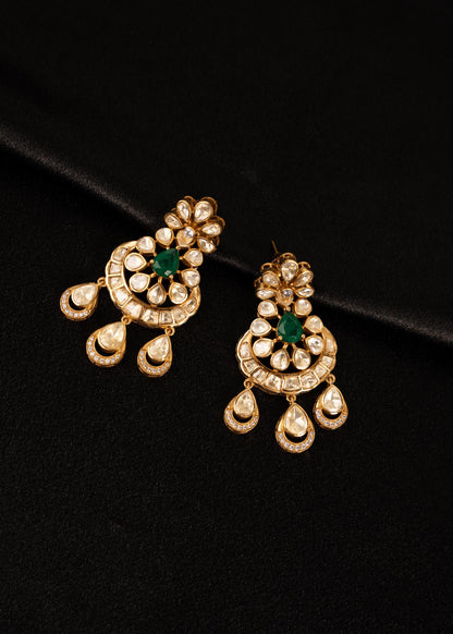 Luxury Moissanite Earrings/ Bridal Earrings/ Indian Jewelry/ Bridal Moissanite Earrings/ Wedding Jewelry/ CZ Jewelry/ Gift For Her/ Mint