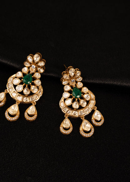 Luxury Moissanite Earrings/ Bridal Earrings/ Indian Jewelry/ Bridal Moissanite Earrings/ Wedding Jewelry/ CZ Jewelry/ Gift For Her/ Mint
