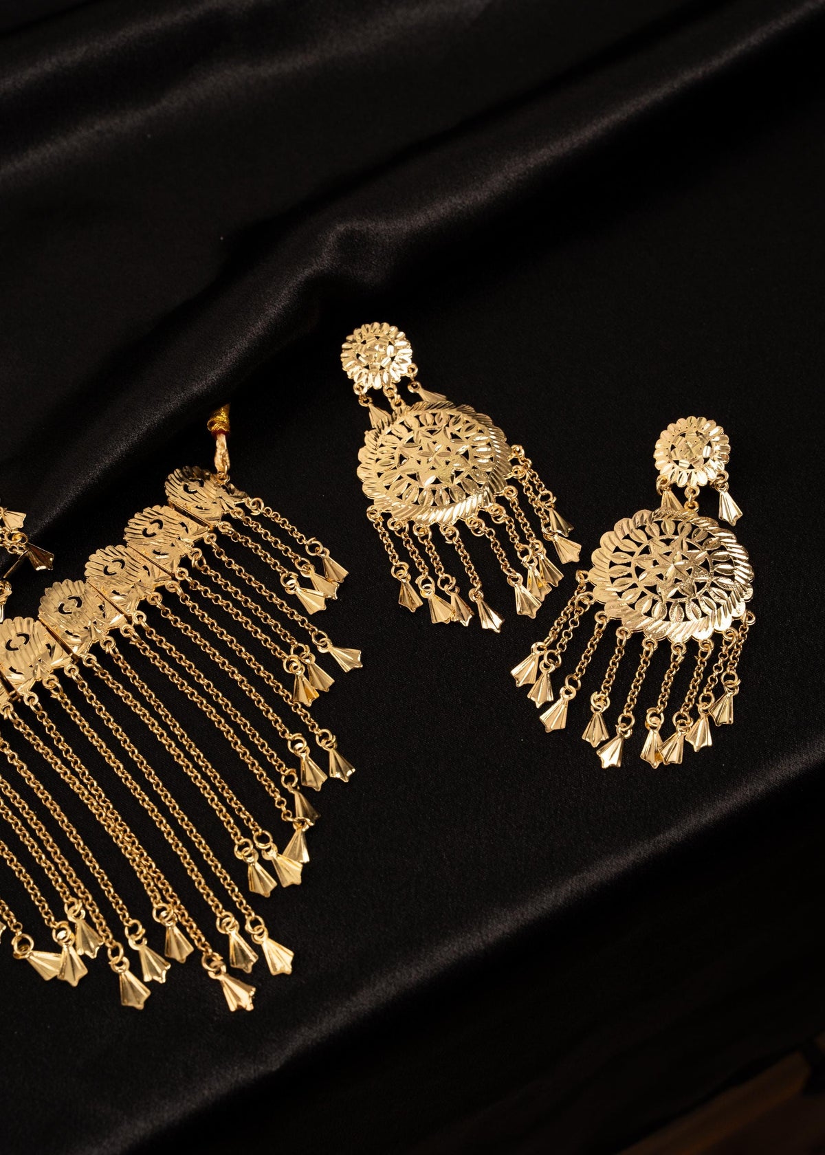 Waterfall  Pippal Patti Choker Necklace Set/ Gold Plated jewelry/ Traditional Jewelry/ Punjabi Wedding Jewelry/ Ethnic Necklace