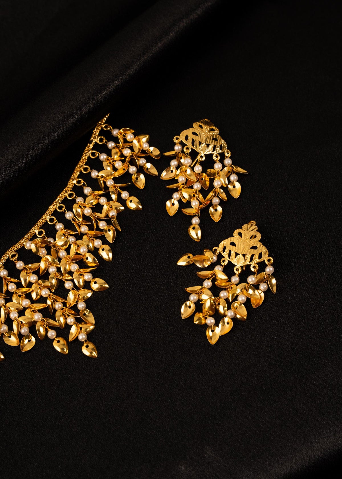 Traditional Pippal Patti  Pearl Choker Necklace Set/ Lightweight Jewelry/ Indian Jewelry/ Punjabi Jewelry/ Jaggo Wear/ Desi Jewelry