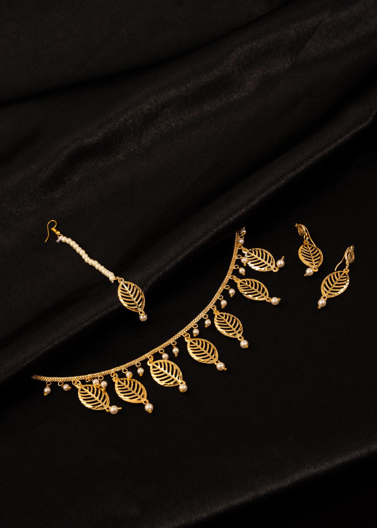 Traditional Pippal Patti  Pearl Choker Necklace Set/ Lightweight Jewelry/ Indian Jewelry/ Punjabi Jewelry/ Jaggo Wear/ Desi Jewelry