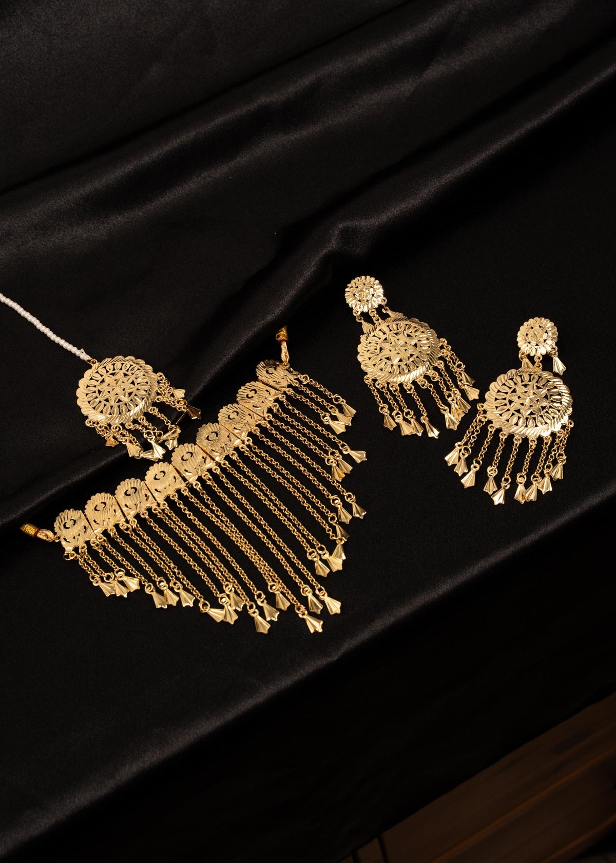 Waterfall  Pippal Patti Choker Necklace Set/ Gold Plated jewelry/ Traditional Jewelry/ Punjabi Wedding Jewelry/ Ethnic Necklace