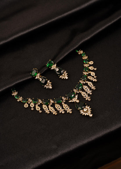 Luxury American Diamond Choker Necklace Set/ Statement Necklace/ CZ Bridal Wear/ Bollywood Jewelry/ Party Wear Jewelry/ Wedding Jewelry