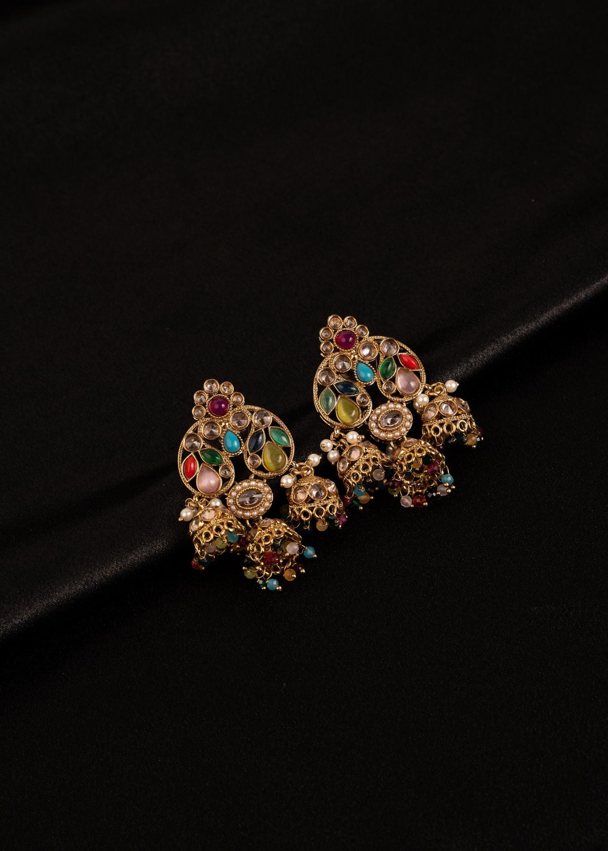Kundan Polki Jhumka Earrings/ Statement Earrings/ Minimalist Jewelry/ Indian Jewelry/ Wedding Jewelry/ Wedding Earrings/ Pakistani Jewelry
