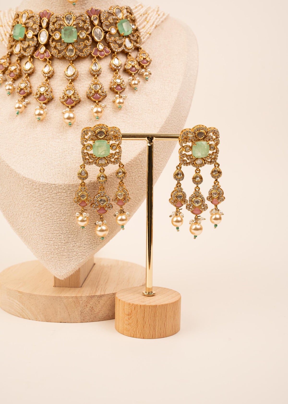 Exclusive Kundan Choker Necklace Set/ Waterfall Necklace/ Indian Jewelry/ Gold Plated Kundan Necklace/ Traditional Necklace/ Wedding Wear