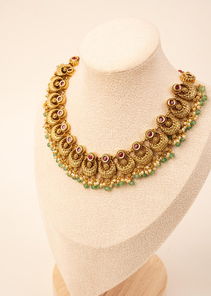 High Quality Kundan Choker Necklace Set/ Indian Jewelry/ Statement Jewelry/ Traditional Jewelry/ Wedding Jewelry/ South Indian Jewelry/ Ruby