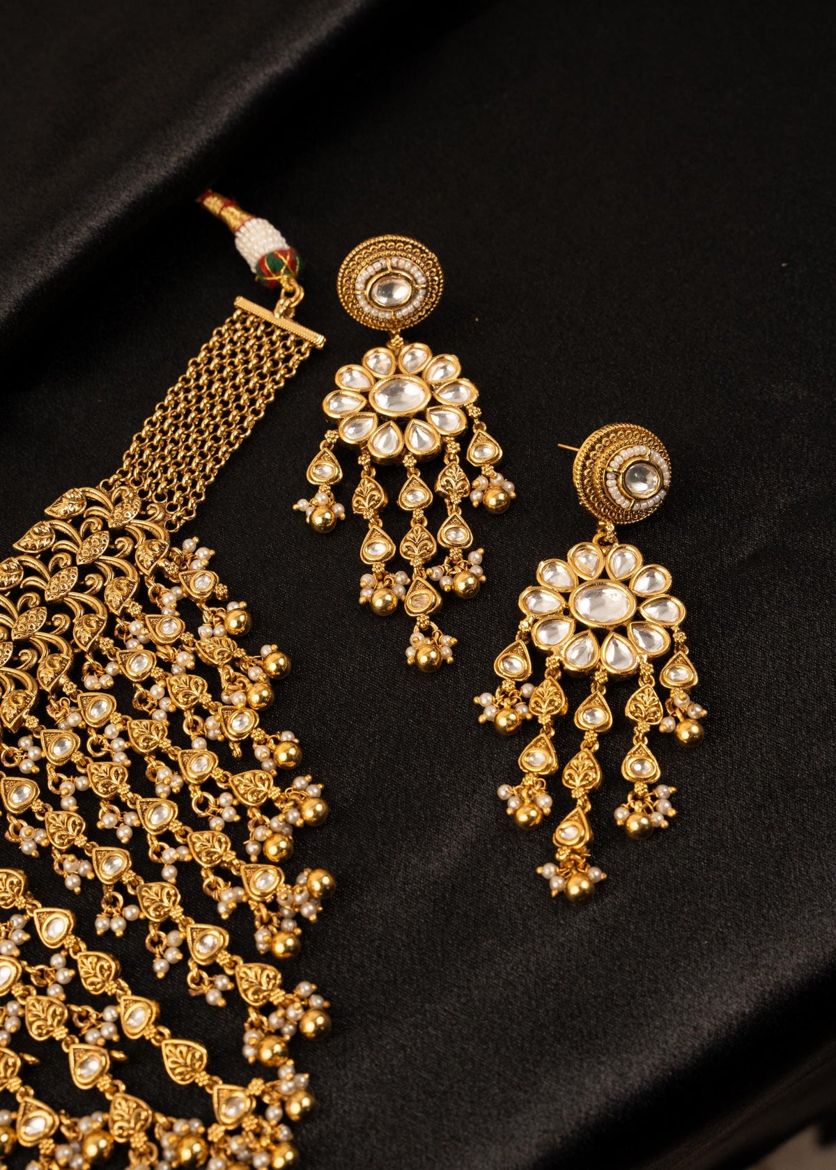 High Quality Kundan Choker Necklace Set With Maang Tikka/ Waterfall Necklace/ Indian Jewelry/ Traditional Necklace/ Indian Wedding Necklace